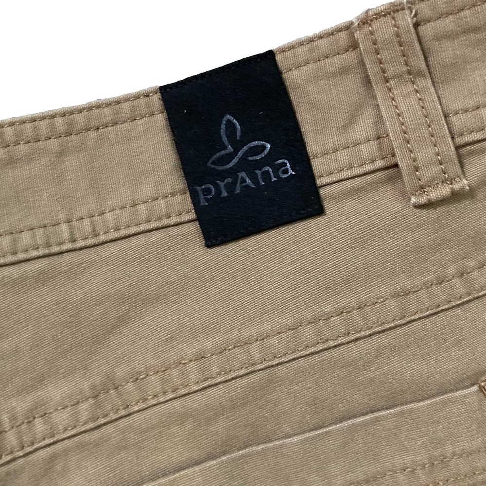 Prana Slim Fit Pants Mens 33 Brown Organic Cotton Blend Stretch 5-Pocket - Picture 10 of 10